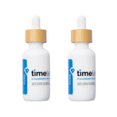 Timeless Skin Care Hyaluronic Acid serum bottle demonstrates fragrance-free hydration for the skin.