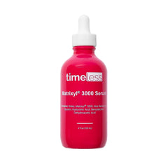 Timeless Skin Care Matrixyl 3000 Serum bottle front shows fragrance-free hydration.