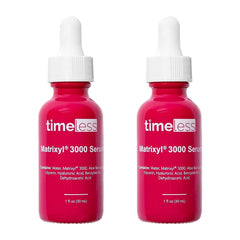 Timeless Skin Care Matrixyl 3000 serum bottle for daily hydration and elasticity support.