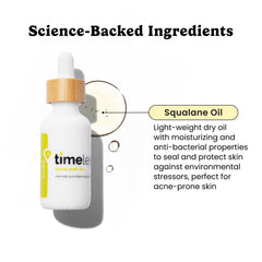 Timeless Skin Care Squalane Oil dropper for precise, gentle moisturization