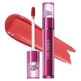 TIMEPHORIA Altera Lip Tint 010 Ripple front view shows vibrant coral glow and lightweight feel
