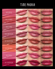 Timephoria Stellar Dust Lip Stain 004 Mauvion delivers lightweight hydration for comfortable wear.
