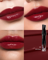 TIMEPHORIA Stellar Dust Lip Stain Enigma gloss finish close-up for vibrant shade and silky feel