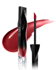 TIMEPHORIA Stellar Dust Lip Stain Enigma swatch showing deep red-brown pigment for lasting color