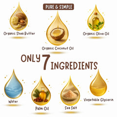 TINOQ fragrance-free baby bar soap lather shows creamy, mild cleansing.