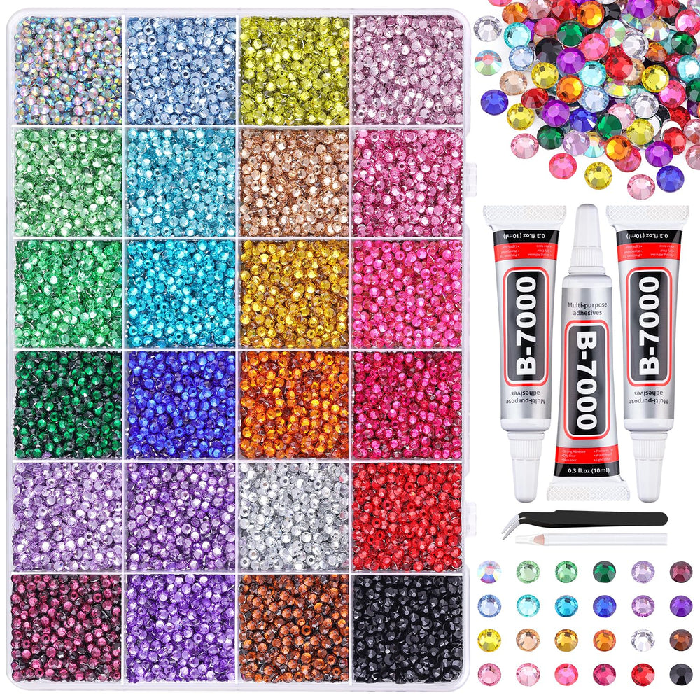 TINKRSTUFF resin rhinestones 3mm mixed colors for vibrant crafts