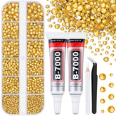 TINKRSTUFF 6100Pcs golden-yellow resin rhinestones for flatback embellishment on crafts