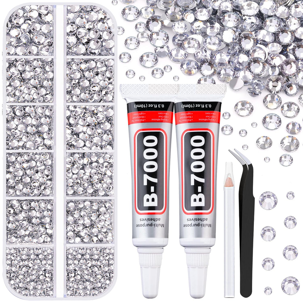 TINKRSTUFF flatback rhinestones 12-grid box adds sparkle to crafts and nails