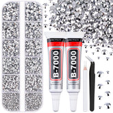 TINKRSTUFF flatback rhinestones box with 12 grid sizes for versatile DIY crafts