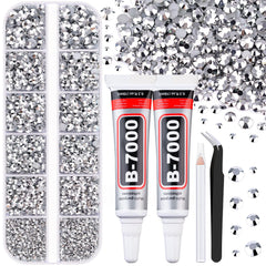 TINKRSTUFF flatback rhinestones box with 12 grid sizes for versatile DIY crafts