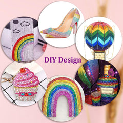 TINKRSTUFF iridescent resin gems add sparkle to shoes, tumblers, and clothing.