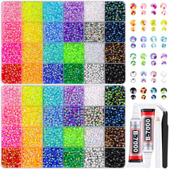 TINKRSTUFF jelly rhinestones in mixed colors with iridescent shine for crafts.
