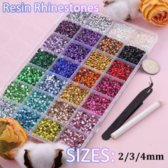 tinkrstuff resin rhinestones 3mm flatback multicolor versatile for shoes and crafts
