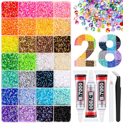 TINKRSTUFF resin rhinestones multicolor grid close-up, ideal for nail art and craft embellishment