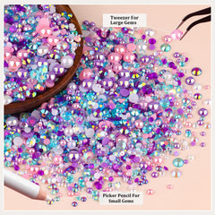 TINKRSTUFF rhinestones 3mm with AB shine for colorful accents.