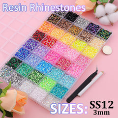 TINKRSTUFF 40 grids box with about 40,000 rhinestones for large DIY projects.