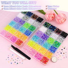 TINKRSTUFF 24-grid storage boxes keep rhinestones organized for easy crafting