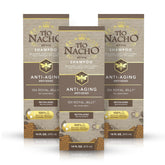 Tio Nacho anti-aging shampoo bottle featuring royal jelly promotes nourished aging hair.