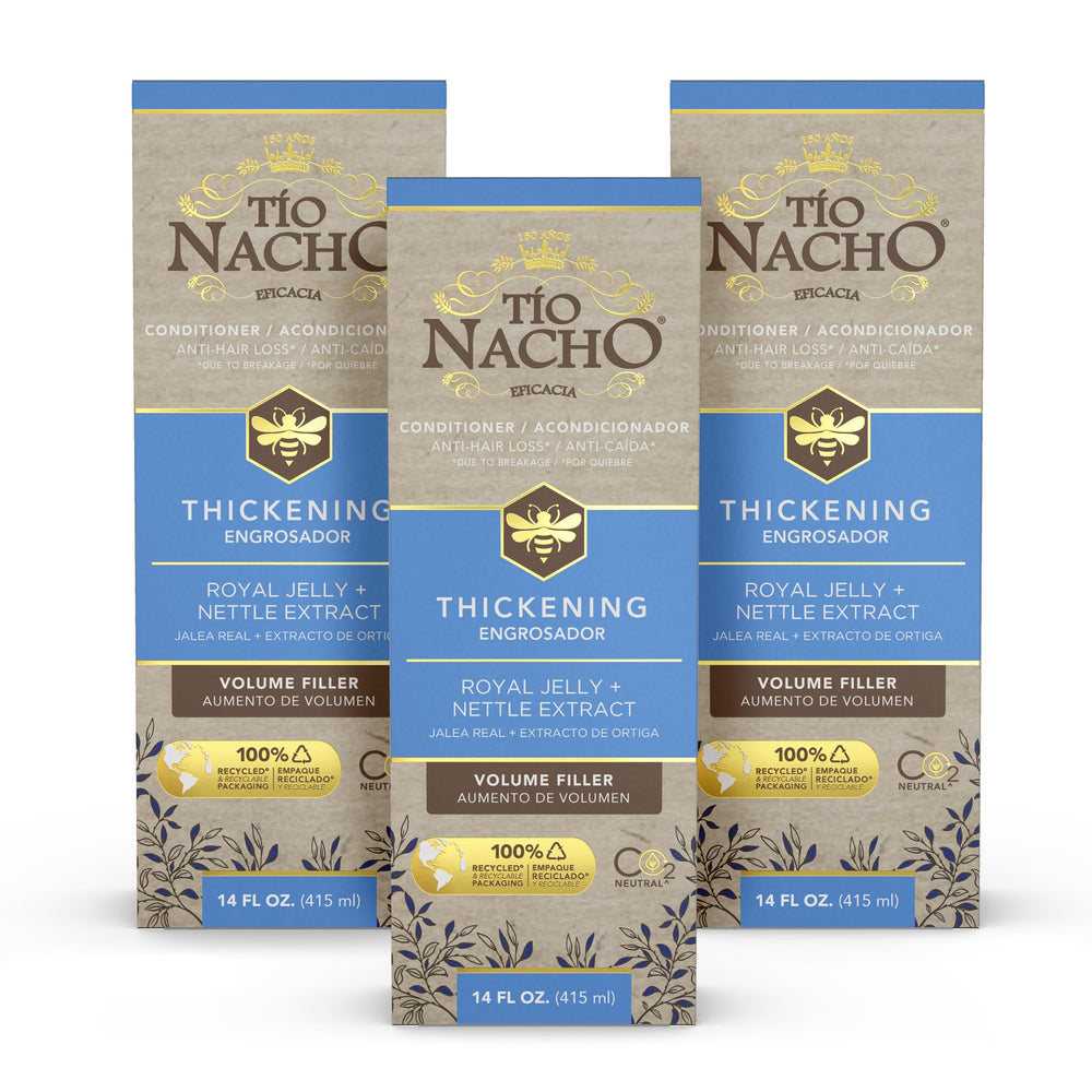 Tio Nacho Thickening Conditioner bottle highlighting Royal Jelly for fuller hair