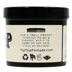 TipTop pomade hairstyle demo shows strong hold with controlled shine.
