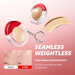 TIRTIR foundation on skin with skin-fit satin finish for natural look