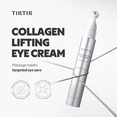 TIRTIR Collagen Lifting Eye Cream texture close-up showing a lightweight formula.