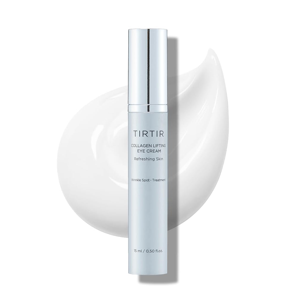 TIRTIR Collagen Lifting Eye Cream with roller for precise under-eye nourishment.