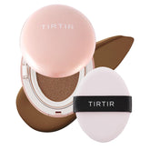 TIRTIR Mask Fit All Cover Pink Cushion bottle closeup for long-lasting coverage.