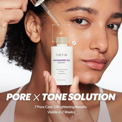 TIRTIR Niacinamide 20% Serum dropper close-up highlighting precise dosing and clarity