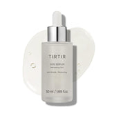 TIRTIR SOS Serum bottle close-up highlighting hydrating glow formula for all skin types.