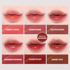 TIRTIR Waterism Honey Nut lip gloss used as cheek tint for natural glow