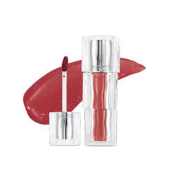 TIRTIR Waterism Summer Pumpkin lip gloss swatch for hydrated natural lips