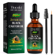 Tiuedu Jamaican Black Castor Oil bottle-pour for daily hair nourishment and shine
