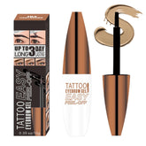 TIZALENE Tattoo Easy Peel Off Eyebrow Gel being applied with a precise brush for natural, defined brows.