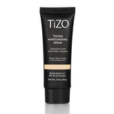 TIZO tinted moisturizing serum Light bottle shows sheer mineral coverage and SPF 30.