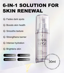 TJE dark-spot-serum application in daylight demonstrates quick absorption and hydration.