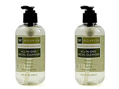 TJ's Nourish all-in-one facial cleanser set of 2 bottles for daily cleansing