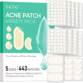 TKTK 443-count patches in dots design protect blemishes while absorbing fluids.
