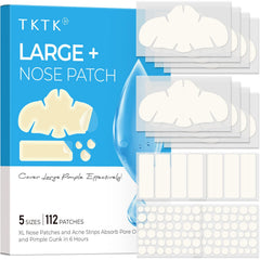 TKTK hydrocolloid nose patches front view for targeted pore coverage and oil control