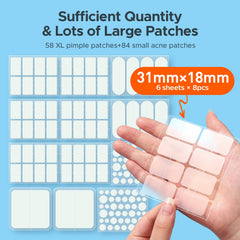 TKTK XL patches provide extended back area coverage for larger spots.