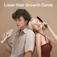 TMOSSO Laser Therapy Hair Growth Comb teeth parting hair to reach the scalp