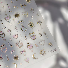 Tnbuokas rhinestone stickers provide luxe sparkle for special occasion nails.