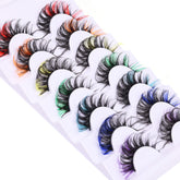 TNFVLONEINS rainbow-colored lashes for vibrant daily or party looks