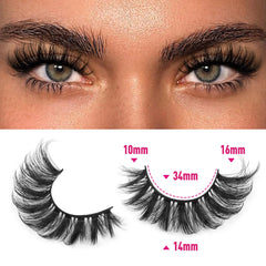 TNFVLONEINS wispy 6D mink lashes add subtle drama for evenings