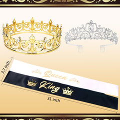 TOBATOBA queen crown silver dazzles for wedding or party ambiance
