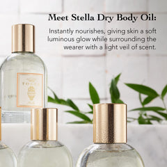 TOCCA Stella on-skin glow as oil absorbs for a luminous, velvety feel.