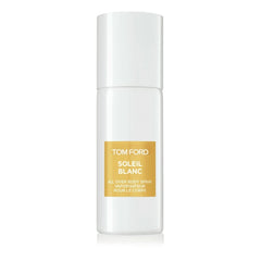 Tom Ford Soleil Blanc all-over body spray bottle close-up offers skin-refreshing mist.