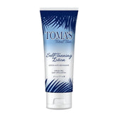 TOMAS TOTAL TAN self-tanning lotion bottle for an even, sunless glow.