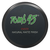 Tomb 45 Styling Paste jar close-up showing matte finish and lightweight texture.