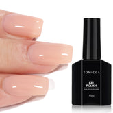 TOMICCA nude gel polish bottle close-up for smooth application